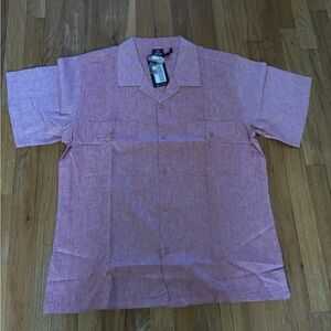 Clottee by Clot Seamed SS Short Sleeve Shirt X-Large XL Red